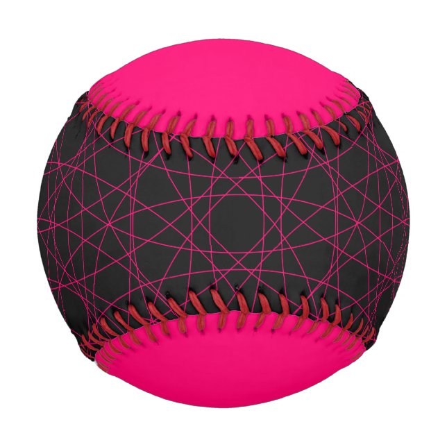 Neon Pink Edge Baseball – Customizable (Front)