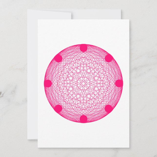 Neon Pink Futuristic Circle Invite – Customizable (Front)