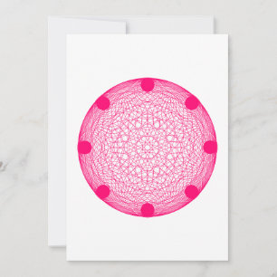 Neon Pink Futuristic Circle Invite – Customizable