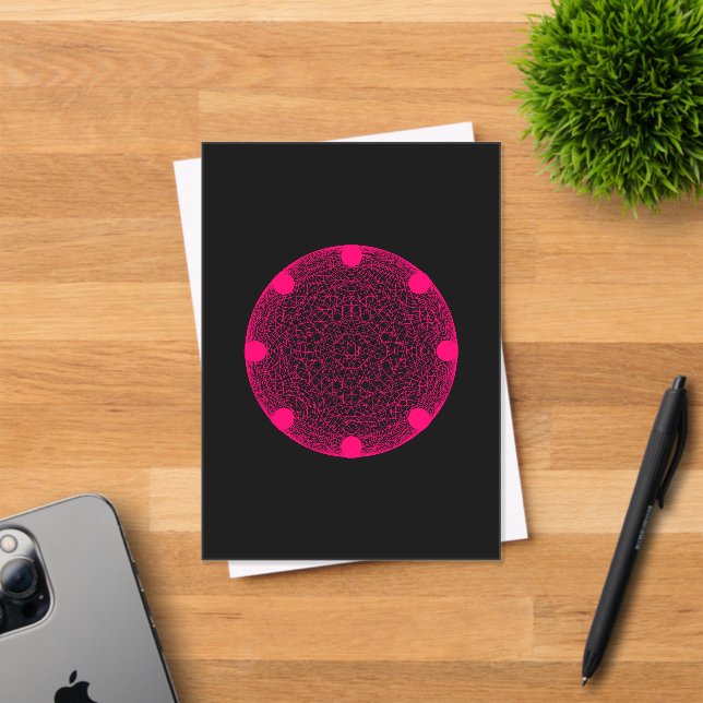 Neon Pink Geometric Acrylic Invite – Customizable Acrylic Invitations (Insitu (Invitation Card))