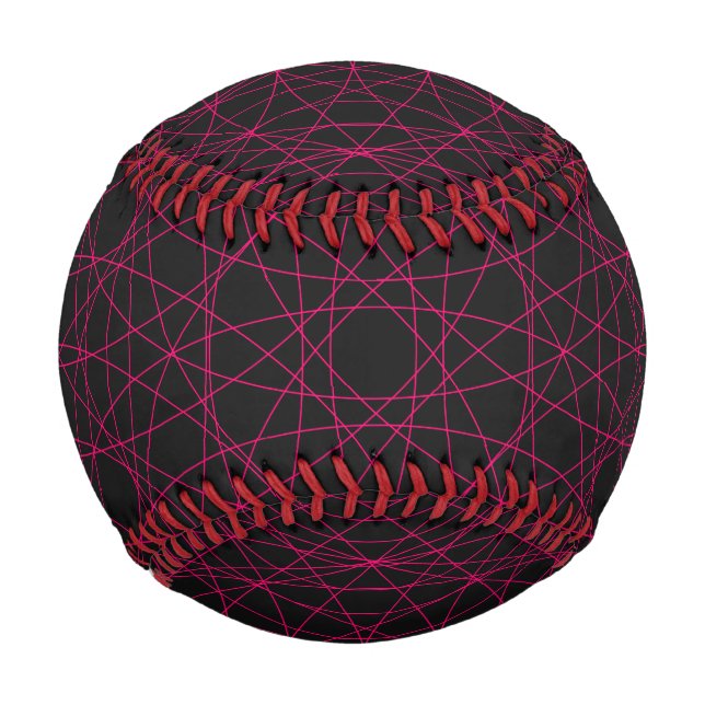 Neon Pink Geometric Baseball – Customizable (Front)