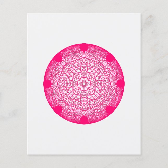 Neon Pink Geometric Mandala Flyer – Customizable (Front)