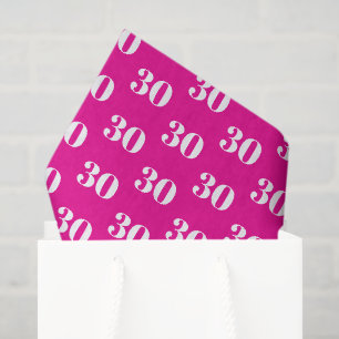 Neon pink gift tissue paper for 30th Birthday