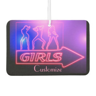 Neon Pink Girls Sign Thunder_Cove  Air Freshener