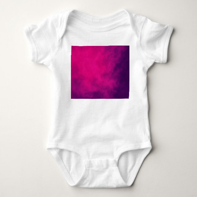 Neon Pink Gradient Baby Bodysuit – Customizable (Front)