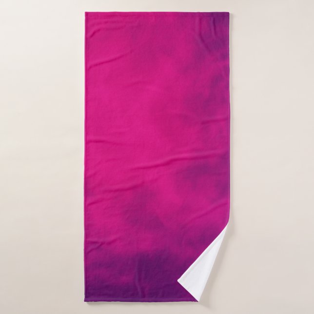 Neon Pink Gradient Bath Towel – Customizable (Bath Towel)