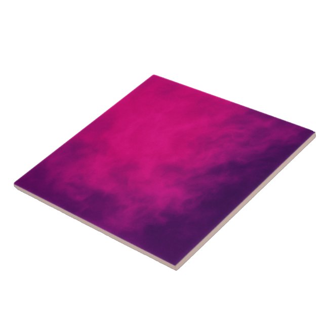 Neon Pink Gradient Ceramic Tile – Customizable (Side)