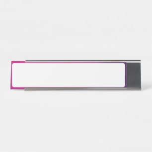 Neon Pink Gradient Desk Name Plate – Customizable