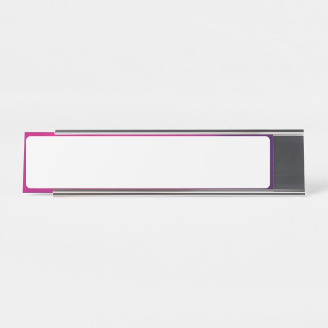 Neon Pink Gradient Desk Name Plate – Customizable (Front)