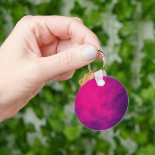 Neon Pink Gradient Keychain Black Back – Customize
