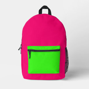 Neon Pink & Green Custom Backpack