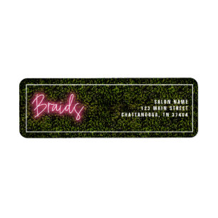 Neon Pink Hair Salon Braids Professional Étiquette