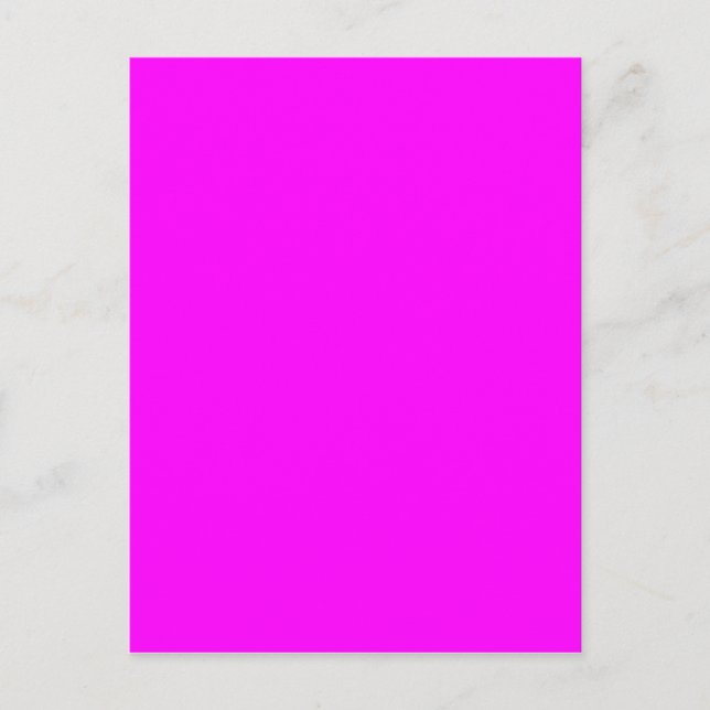 Neon pink hex code FF00FF Postcard (Front)