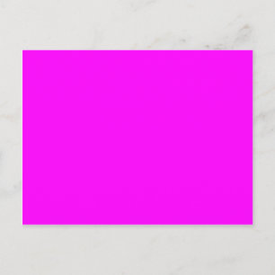 Neon pink hex code FF00FF Postcard