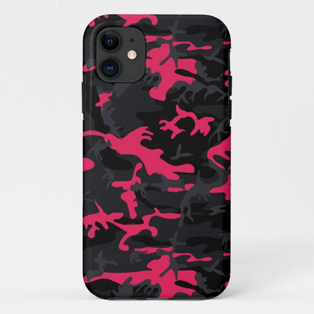 Neon Pink Highlights Camo Case-Mate iPhone Case (Back)
