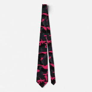 Neon Pink Highlights Camo Tie
