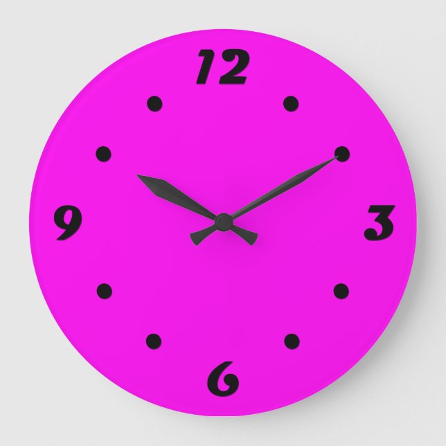 Neon pink large clock (Front)