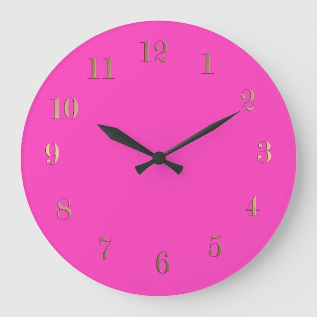 Neon pink large clock (Front)