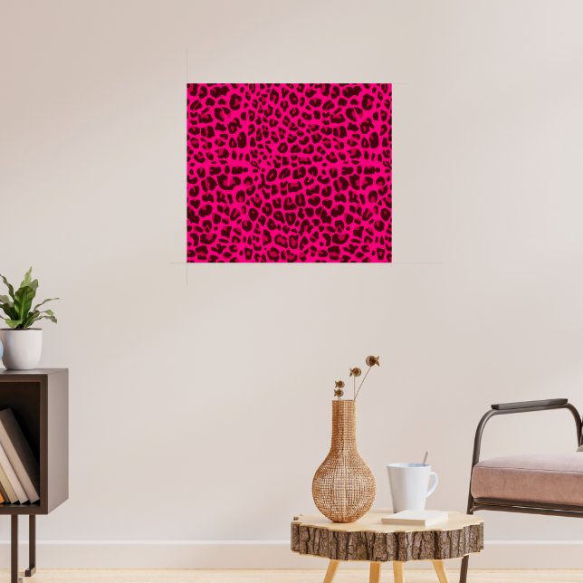 Neon pink leopard print pattern | Zazzle
