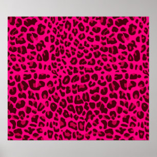 Neon pink leopard print pattern