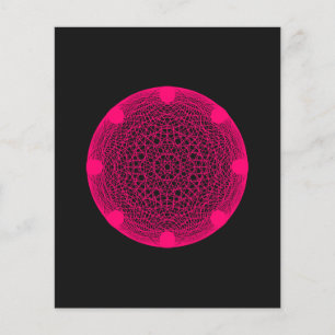 Neon Pink Mandala on Black Flyer – Customizable