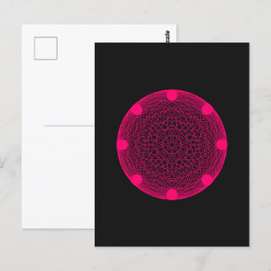 Neon Pink Mandala Postcard – Customizable
