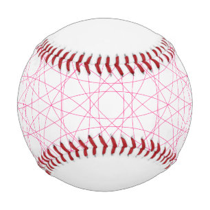 Neon Pink Modern Pattern Baseball – Customizable