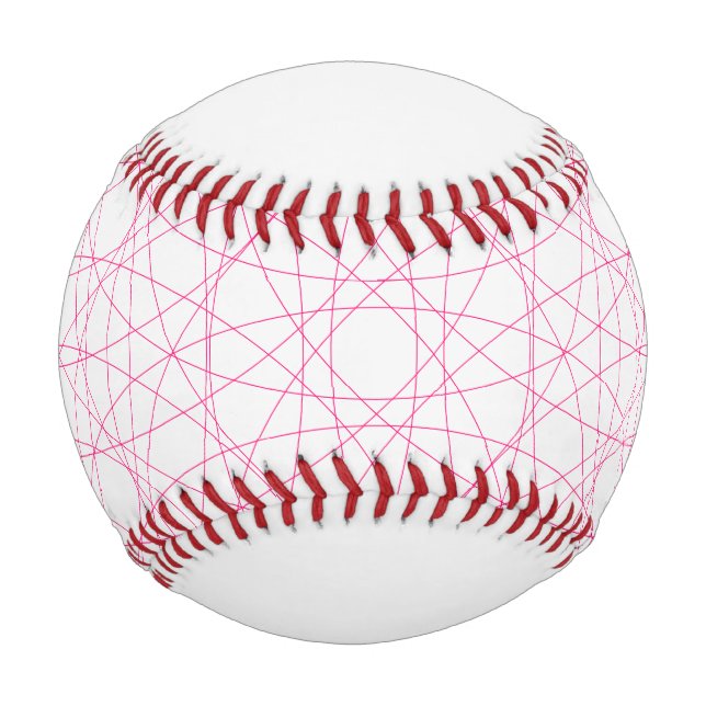Neon Pink Modern Pattern Baseball – Customizable (Front)