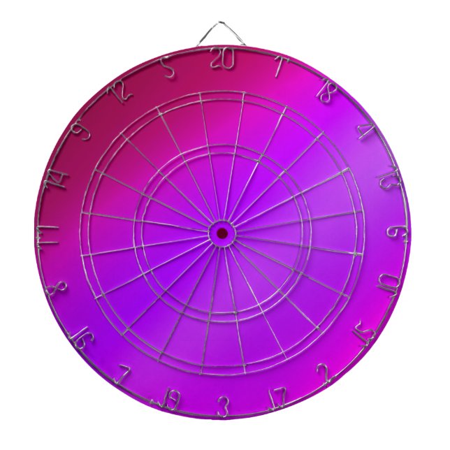 Neon Pink Ombre  Dartboard (Front)
