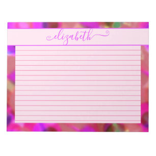 Neon Pink & Purple Abstract Watercolor Notepad