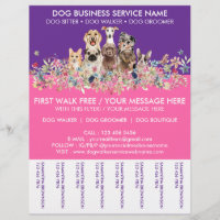 Neon Pink purple Breeds Dog Walker Service