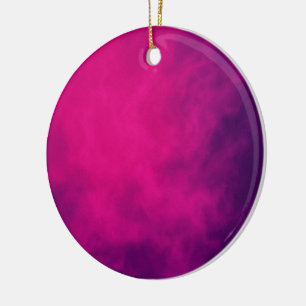 Neon Pink & Purple Smoke Ornament – Customizable