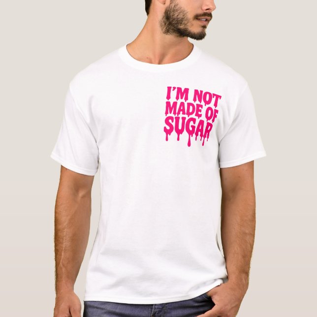 Neon Pink Quote Pocket Tee Style – Customizable (Front)
