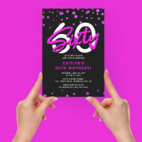 Neon Pink Sixty 60th Birthday Party