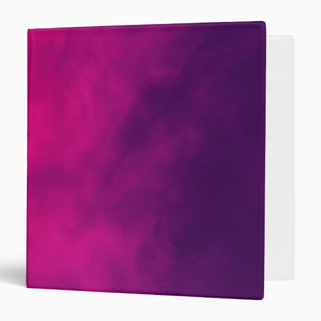 Neon Pink Smoke 3-Ring Binder – Customizable (Front/Inside)