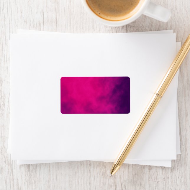 Neon Pink Smoke Address Labels – Customizable (Insitu)