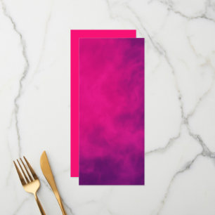 Neon Pink Smoke Double-Sided Menu – Customizable