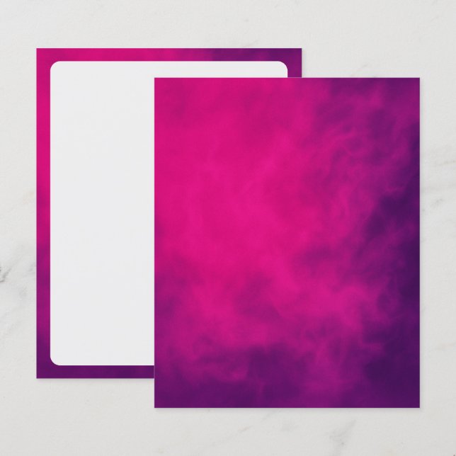 Neon Pink Smoke Event Paper Sheet – Customizable (Front/Back)