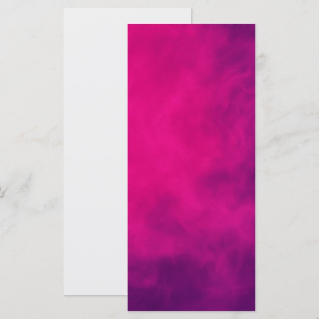 Neon Pink Smoke Flat Menu Card – Customizable (Front/Back)