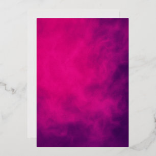 Neon Pink Smoke Foil Invitation – Customizable