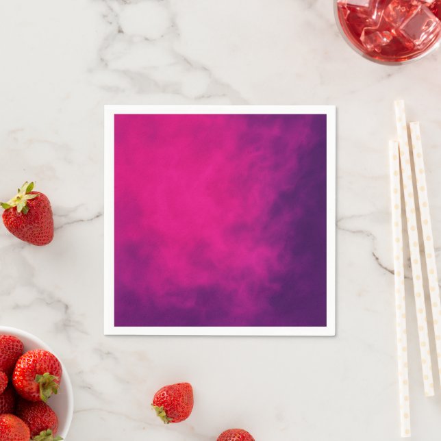 Neon Pink Smoke Paper Napkin – Customizable (Insitu)