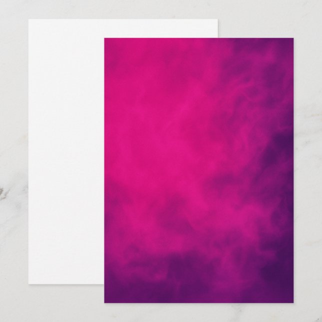 Neon Pink Smoke Save the Date Card – Customizable (Front/Back)