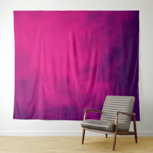 Neon Pink Smoke Wall Tapestry – Customizable (In Situ (Horizontal))