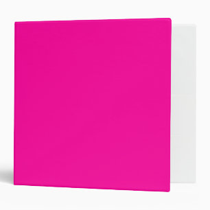 Neon Pink Solid Color Binder