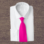 Neon Pink Solid Color Tie<br><div class="desc">A vibrant and electrifying pink that is full of energy and excitement.Reminiscent of neon signs illuminating a bustling city nightlife or the vivid hues of tropical flowers,  this color is bold,  playful,  and unapologetically lively.Perfect for making a striking statement.</div>