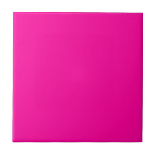 Neon Pink Solid Color Tile