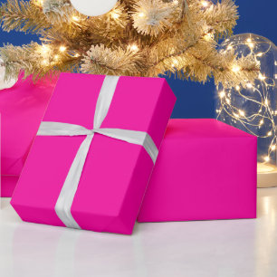 Neon Pink Solid Color Wrapping Paper