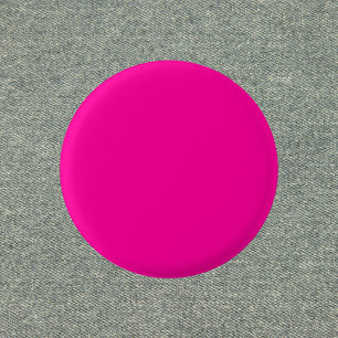 Neon Pink Solid Colour 1 Inch Round Button