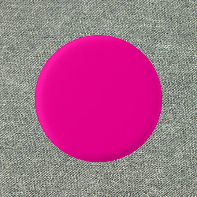 Neon Pink Solid Colour 1 Inch Round Button (Creator Uploaded)