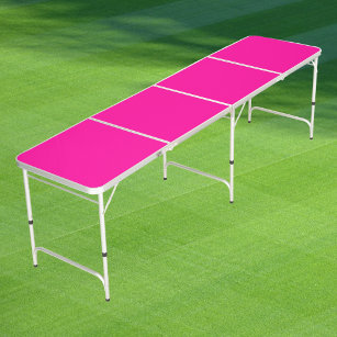 Neon Pink Solid Colour Beer Pong Table